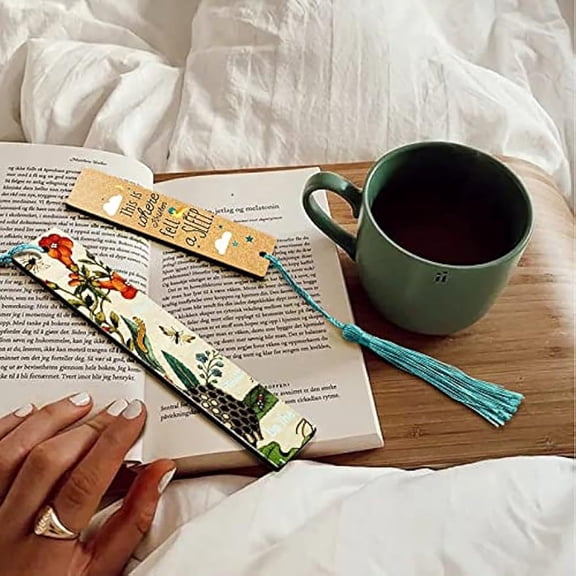Metal Sublimation Blanks Bookmarks Double Side, Heat Transfer Printing With Colorful Tassels, For Personalized Souvenirs 3.2x12cm (C)