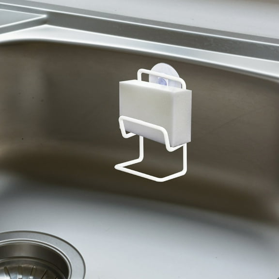 Metal Suction Cup Sink Drain Rack Wall Sucker Sponge Storage Drying Holder Kitchen Sink Soap Stand Dish Cloth Shelf Organizer,Dish Rack