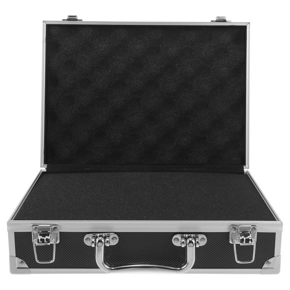 Metal Suitcase Briefcases for Men Portable Workstation Toolboxes Man Black