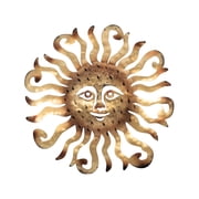 Metal Sun Wall Hanging Decor   Golden Sun Face for Indoor or Outdoor Display   Rustic Southwestern Accent for Home, Garden, Patio, or Yard   Unique Decorative Gift for Housewarming or Holiday