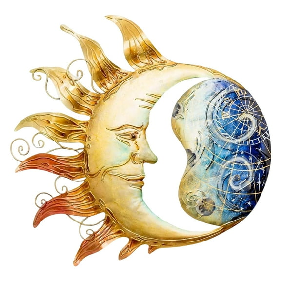 Metal Sun and Art Outdoor Metal Sun Hanging Decor Artistic Wall Sculpture for home and garden Patio Porch Decoration
