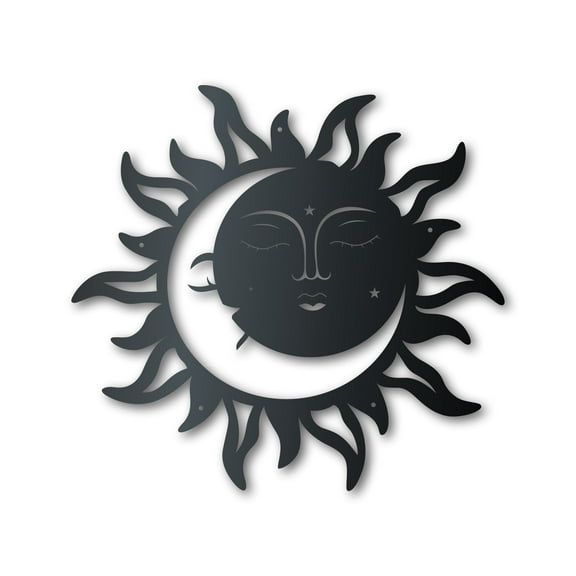 Metal Sun and Moon Sign 18