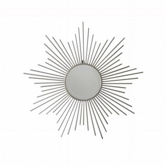 Metal Sunburst Silver Mirror