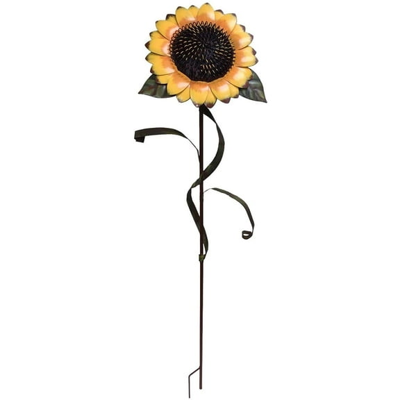 Metal Sunflower Stake Large Flower Decor for Outdoor Patio Garden