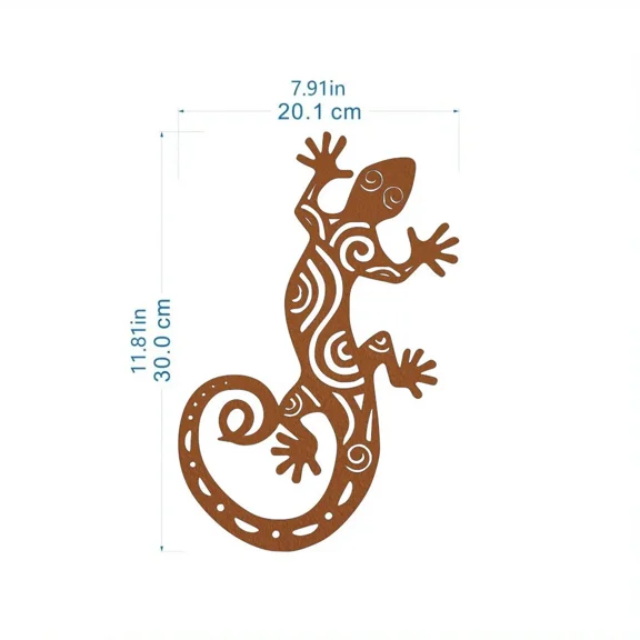 1pc Metal Gecko Wall Decoration: Bring Your Walls to Life with This Stylish 3D Lizard Art Sculpture