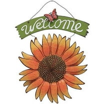 Metal Sunflower Welcome Sign Front Door Decor Hanging Welcome Sign Sunflower Garden Decor Indoor Outdoor Signs and Decor