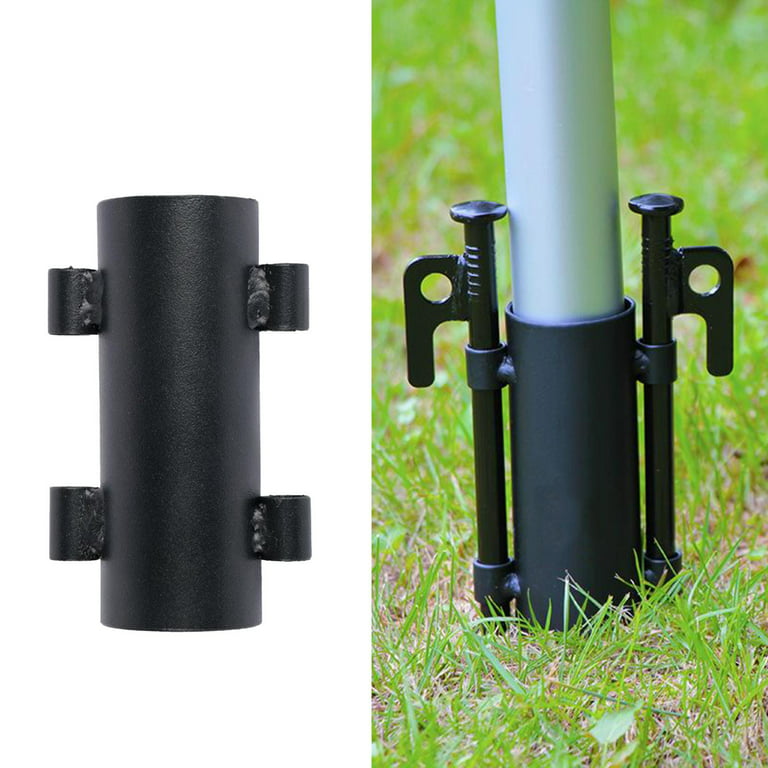 Metal Sunshade Pole Ground Holder Frame Tent Awning Canopy Pole Fixing Pipe  Outdoor Camping Fishing Camp Column Nail Holder Accessory