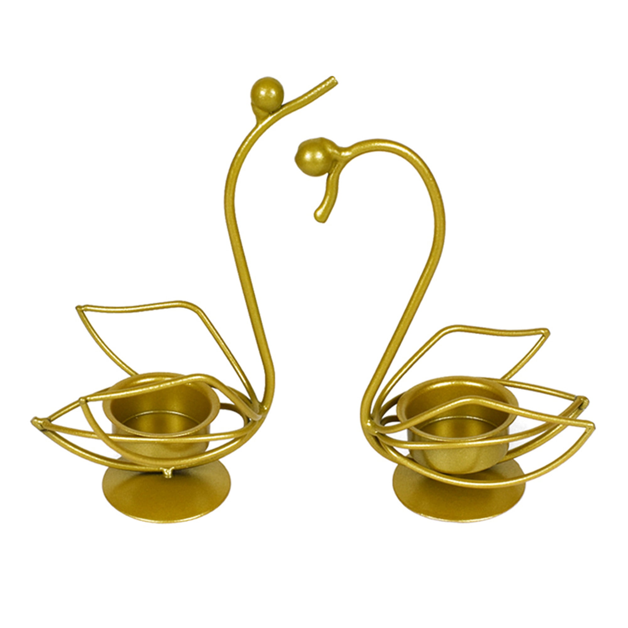 Metal Swan Candle Holder Modern Tea Light Holder Ornaments for Home