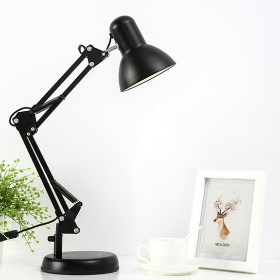 Metal Swing Arm Desk Lamp, Classic Clip On Study Table Lamp, Multi-Joint, Adjustable Arm Lamp