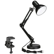 Metal Swing Arm Desk Lamps, Adjustable Table Lamp with Clamp, Architect Pixar Lamp for Bedroom, Study, Home Office, Replaceable Bulbs, Multi-Joint