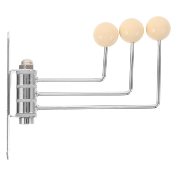 LOLIPPYY Wall-Mounted Coat Rack with Swivel Hooks - Adjustable Metal and Wooden Hangers for Entryway, Bedroom, Laundry Room Organization