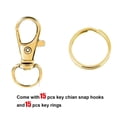 thumbnail image 1 of Metal Swivel Lanyard Snap Hooks and Split Key Rings Chain Hook Keychain for DIY Key chain Making, 1 of 9