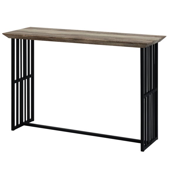 Metal & Synthetic Wood Sofa Table / Stable and Attractive Design