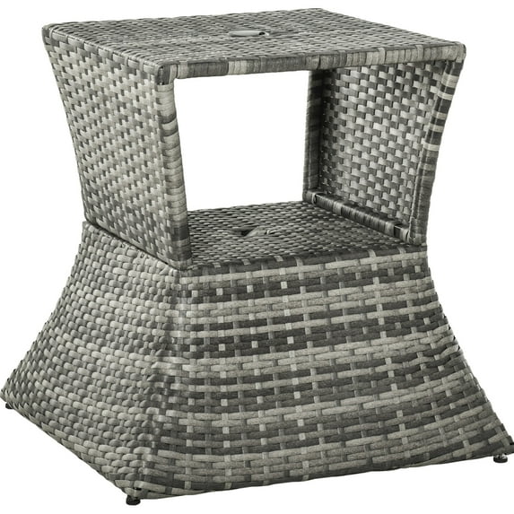 Metal Frame Table - Weather - Proof Rattan - Outdoor Recreation / Durable and Attractive