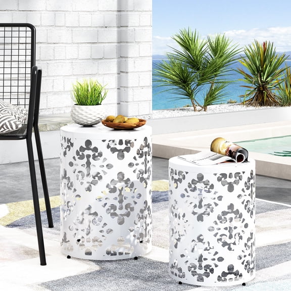Metal Table | Floral Pattern, Ready - to - go | Sunroom Side Piece