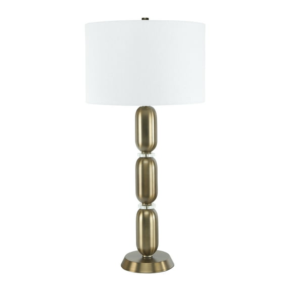 Metal Table Lamp with Glass Middle