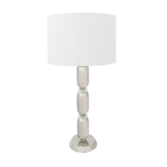 Metal Table Lamp with Glass Middle