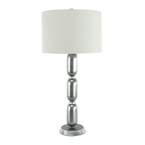 Metal Table Lamp with Glass Middle