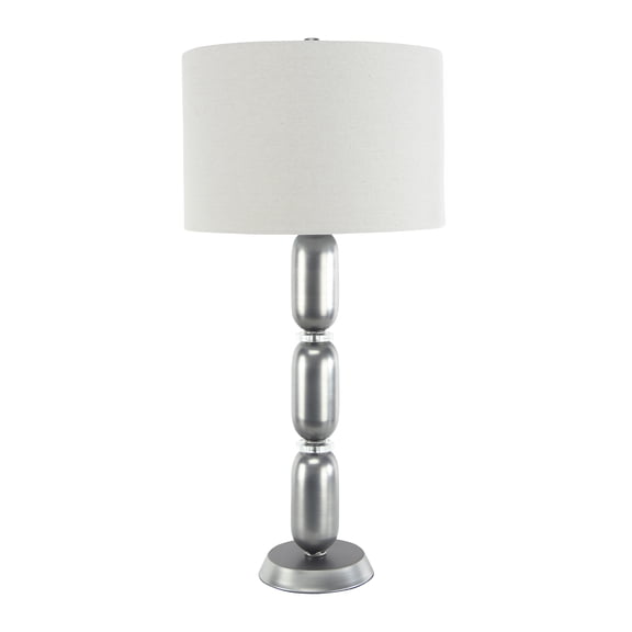 Metal Table Lamp with Glass Middle