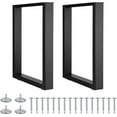 thumbnail image 1 of Metal Table Legs 28" H x 31" W, Heavy Duty Furniture Legs Square Tube Desk Legs for DIY Furniture Projects, Set of 2, 1 of 5