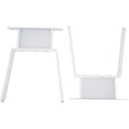 thumbnail image 1 of Metal Table Legs 28Inch Heavy Duty Metal Trapezoid Desk Legs with Adjustable Feet Pads for Dining Table, Coffee Table, End Table, Kitchen Furniture Legs, Outdoor Table Legs, Set of 2, White, 1 of 9