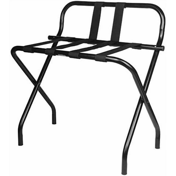 Metal Table & Rack (Black with guard) For Guest Room Suitcase Stand Luggage For Guest Room Suitcase Holder Luggage Rack Hotel Luggage Rack Metal Suitcase Holder Folding For Guests Hotel Luggage Stand