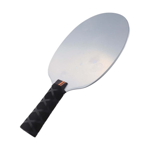 Metal Table Tennis Racket Weight Training Paddle with Metal Bottom Plate for Strengthening Wrist and Arm Power in Practice (Long handle)