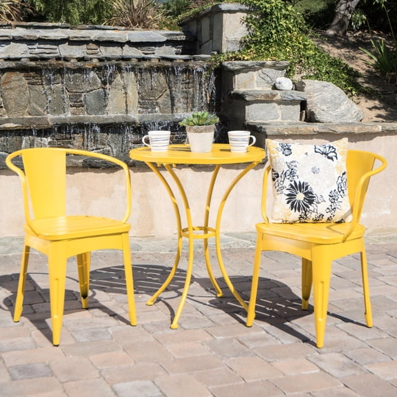 Metal Table and Chairs Set | Whimsical Look for Outdoor Spaces | Powder-Coated Iron Craft | Long-Lasting Outdoor Performance