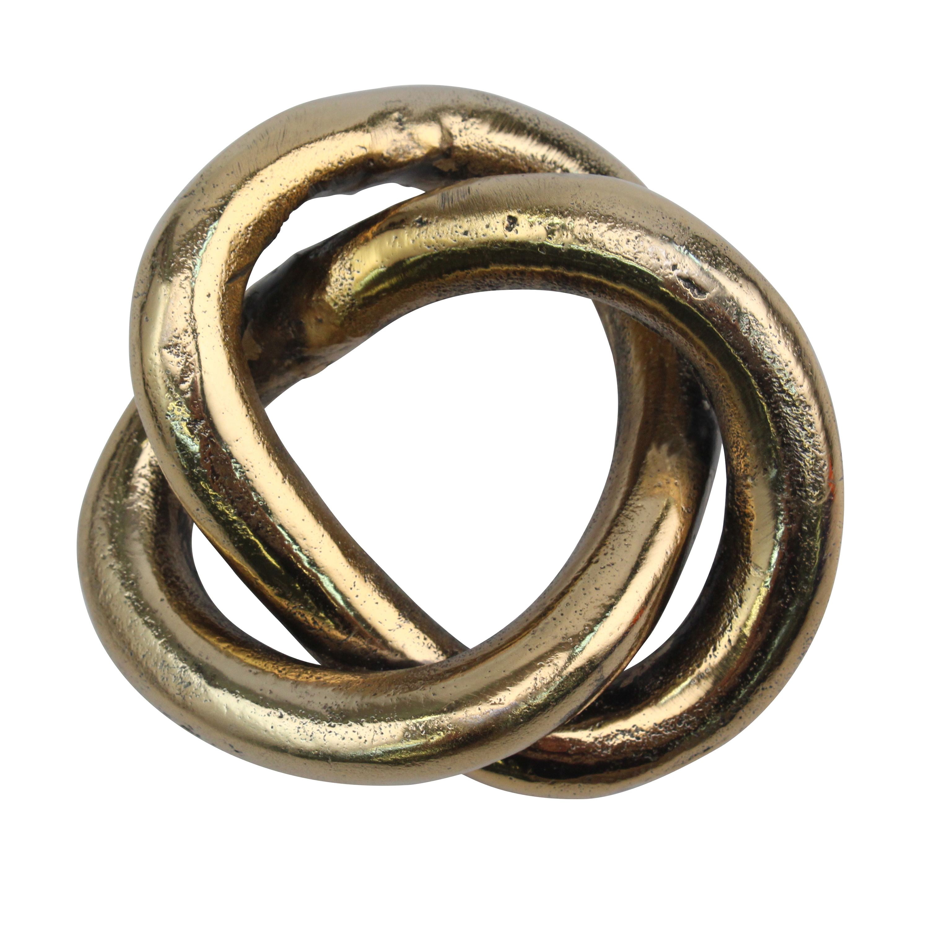 Metal Tabletop Knot Figurine, Gold
