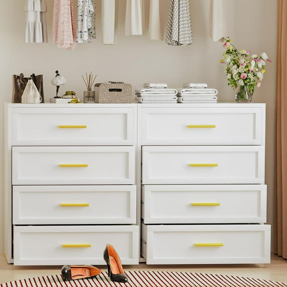 Metal Tall Dresser with 4 Drawers Bedside End Table Tower Dorm Nightstand Organizer