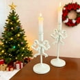 thumbnail image 1 of Metal Taper Candle Holder, Vintage Gold Candlestick Holder with Bow knot, Indoor Candle Holder Set for Home Table Christmas Decor 7.68", 1 of 7