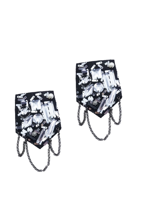 Metal Tassels Shoulder Epaulet Vintage Chain Sewing Decors Handmade Shoulder Brooch Epaulet Clothes Decors