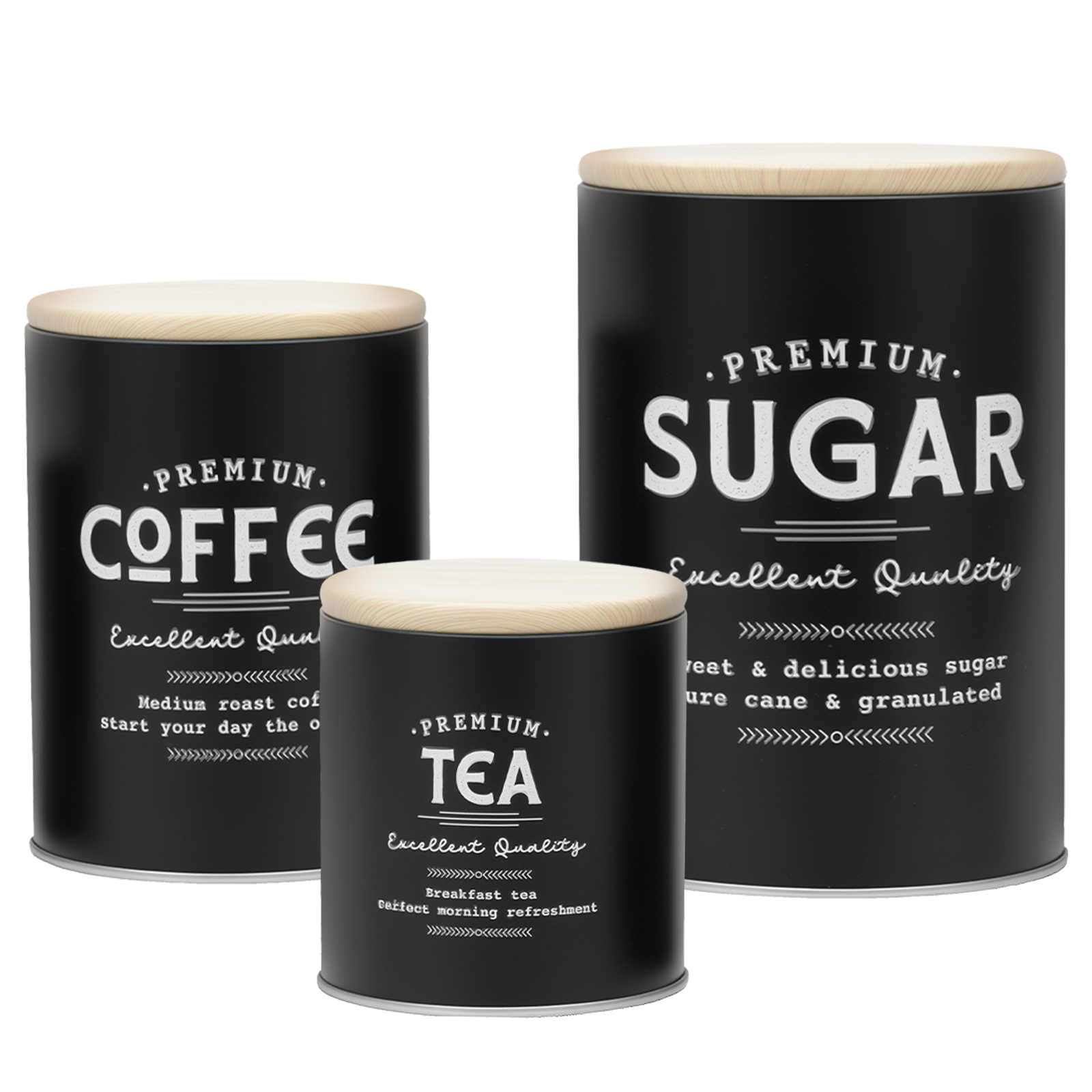 Metal Tea Coffee Sugar Canister Kitchen Container With Airtight Lid Metal Tea Coffee Sugar Canister Kitchen Container With Airtight Lid