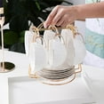 thumbnail image 1 of Metal Tea Cup and Saucer Display Rack Mug Hanger for Kitchen Coffee Cup Ornament, 1 of 10