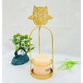thumbnail image 1 of Metal Tea Light Candle Holder, Gold Owl Candle, Metal Home Decor, Romantic Tealight Display Tabletop Cafe Tea Light Candle Holder for Table Christmas Party Gift, 1 of 5