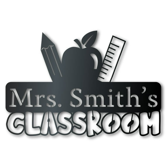Metal Teacher's Classrom Wall Art | School Teacher Metal Sign | Indoor Outdoor 30