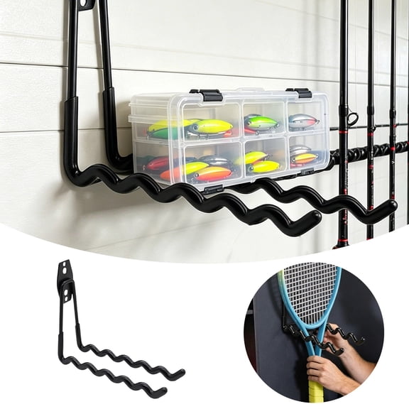 Metal Tennis Wall Mount Holder Storage Rack For Sports Organizer Home Gym Garage Display Tennis Pickup Baby Boll Automatic Pitching compatible with Machine Baseball Open Tennis Pingpong Baby Football