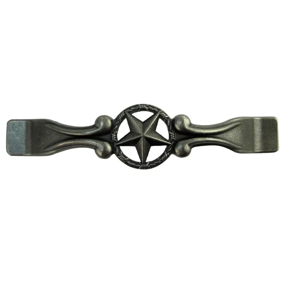 Metal Texas Star Kitchen Cabinet Door Pull Hardware Silver Pewter Drawer Handle