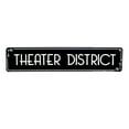 thumbnail image 1 of Metal Theater District Street Road Sign Theatre Play Cast Party Wall Art Home Movie Room Decor, 1 of 4