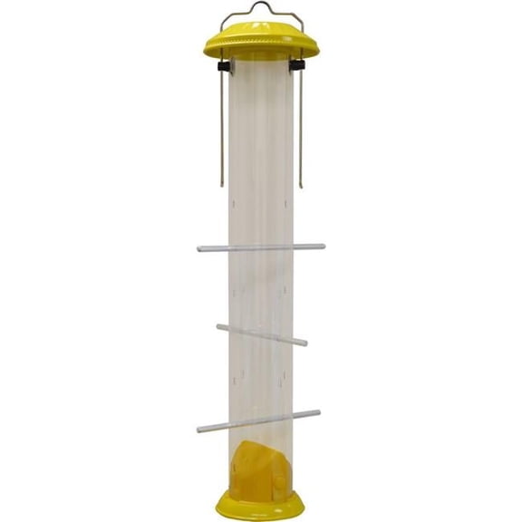 Metal Thistle Feeder - Yellow - 1.6 qt - Case of 4 - Easy Fill Design