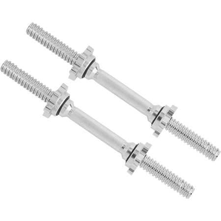 Metal Threaded Dumbbell Handles Chrome Grip - 16 x 1 inch