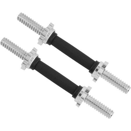 Metal Threaded Dumbbell Handles Rubber Grip - 14 x 1 inch