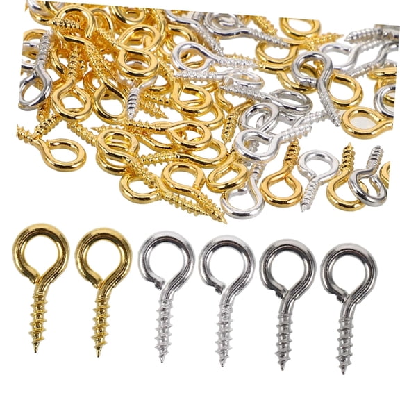 Metal Threaded Eyelets Jewelry Making Screw Eyes Small Screw Pin Findings DIY Accessories