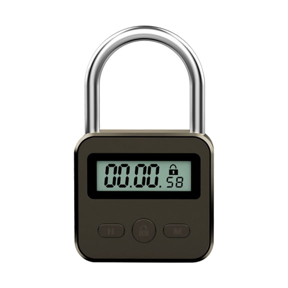 Metal Time Lock LCD Display Travel Electronic Timer Padlock Adjustable 1 Min To 99 Hours Time Management Security Device