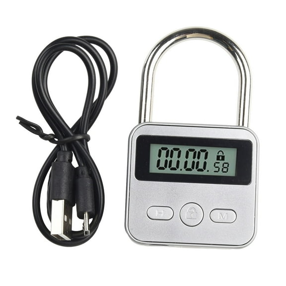 Metal Timer Lock Lcd Display Multi Function Electronic Time 99 Hours Max Timing