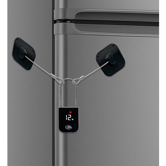 Metal Timer Padlock - Timed Lock for Refrigerators, Kitchen Cabinets & Drawers - 99 Days Timer Pad Lock, Electronic Time Locker for Cell Phones, Snack, Food, Liquor, Video Games