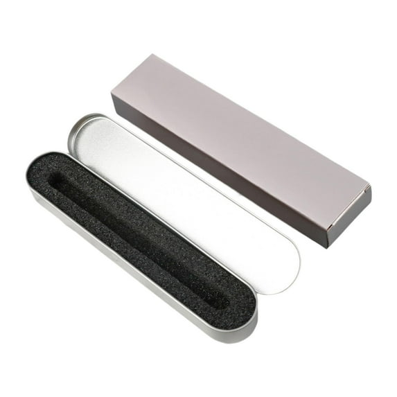 Metal Tin Box Container Pen Holder with Sponge Lining for Makeup Brushes School Home Organization
