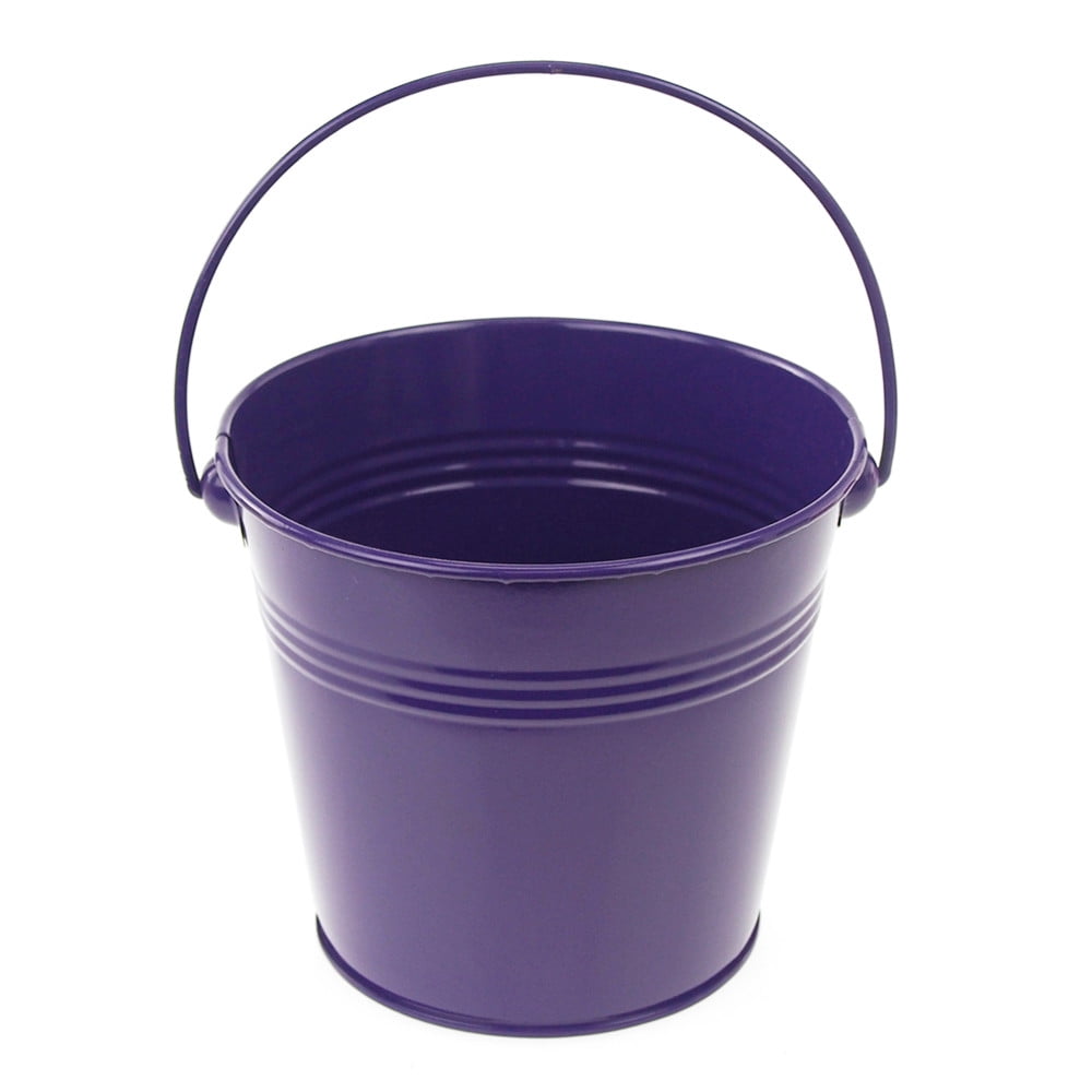 5 Gallon Purple HDPE Premium Round Bucket with Wire Bail Handle & Plastic  Hand Grip (Lid sold separately)