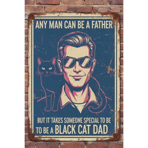 Metal Tin Retro Sign Any Man Can Be A Father Tin Sign Vintage Art Wall Decor Sign for Living Rooms Bedroom Bathroom Garage Decoration 8"x12"