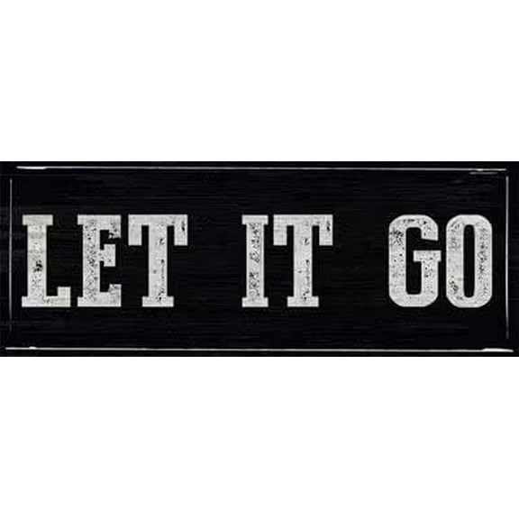 Metal Tin Sign 6X16 Inch Let It Go Vintage Plate Wall Decor Plaque for Coffee Shop Bar Club